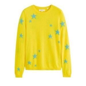 Chinti & Parker 100% Cashmere Yellow Star Sweater - XL - New with tags